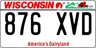 WI license plate 876XVD