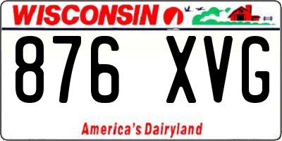 WI license plate 876XVG