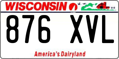 WI license plate 876XVL