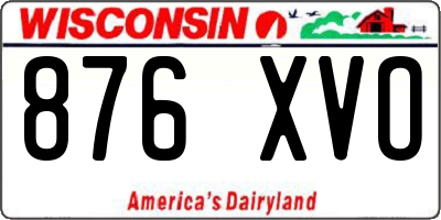 WI license plate 876XVO