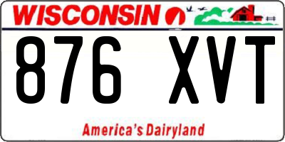 WI license plate 876XVT