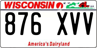 WI license plate 876XVV