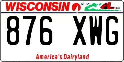 WI license plate 876XWG