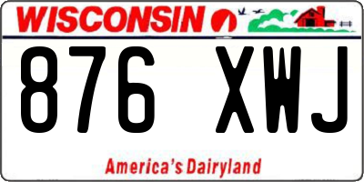 WI license plate 876XWJ
