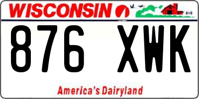 WI license plate 876XWK