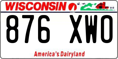 WI license plate 876XWO