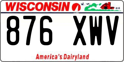 WI license plate 876XWV