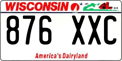 WI license plate 876XXC