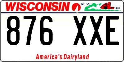 WI license plate 876XXE