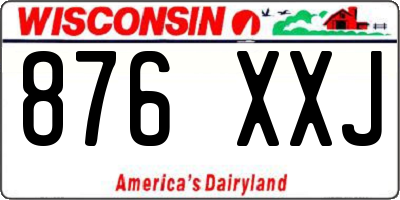 WI license plate 876XXJ