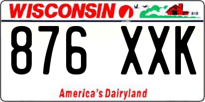 WI license plate 876XXK