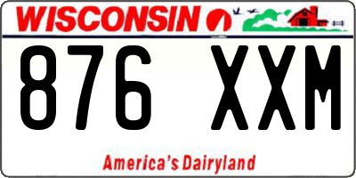 WI license plate 876XXM
