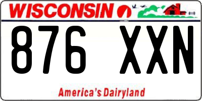 WI license plate 876XXN