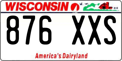 WI license plate 876XXS
