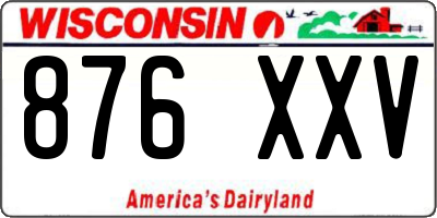 WI license plate 876XXV