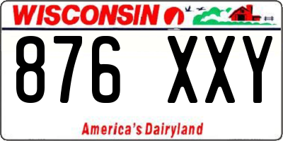 WI license plate 876XXY