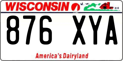 WI license plate 876XYA