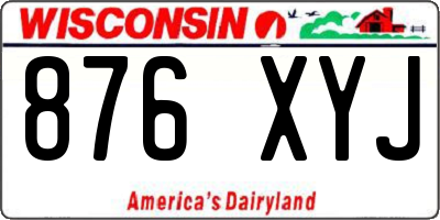 WI license plate 876XYJ