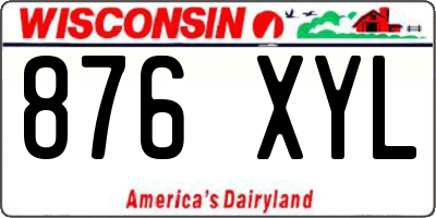 WI license plate 876XYL