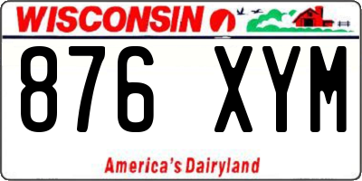 WI license plate 876XYM