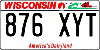 WI license plate 876XYT