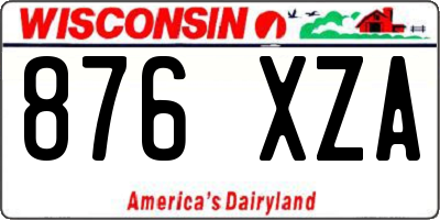 WI license plate 876XZA
