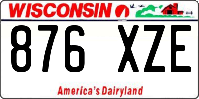 WI license plate 876XZE