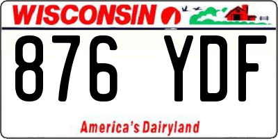 WI license plate 876YDF