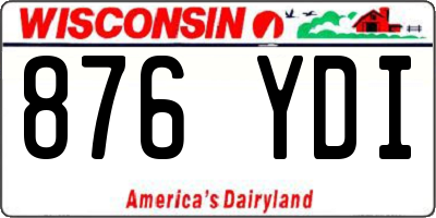 WI license plate 876YDI