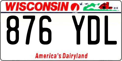 WI license plate 876YDL