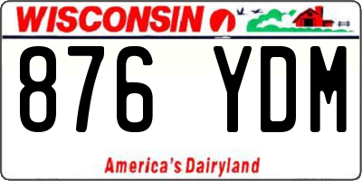 WI license plate 876YDM
