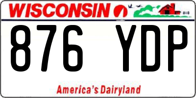WI license plate 876YDP