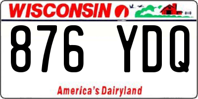 WI license plate 876YDQ