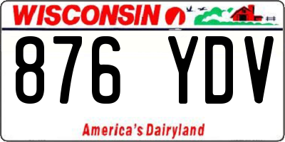 WI license plate 876YDV