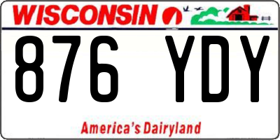 WI license plate 876YDY