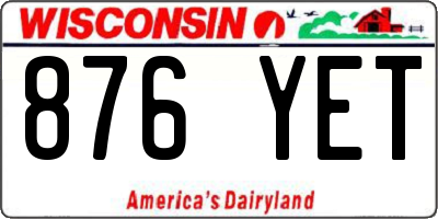 WI license plate 876YET