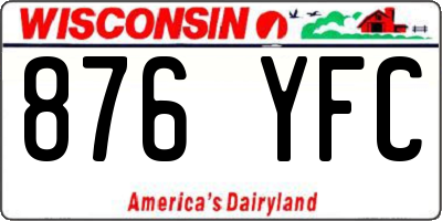 WI license plate 876YFC
