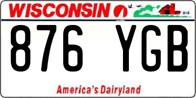 WI license plate 876YGB