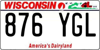 WI license plate 876YGL