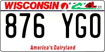 WI license plate 876YGO
