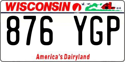 WI license plate 876YGP