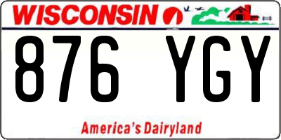 WI license plate 876YGY