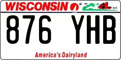 WI license plate 876YHB