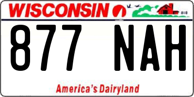 WI license plate 877NAH