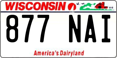 WI license plate 877NAI