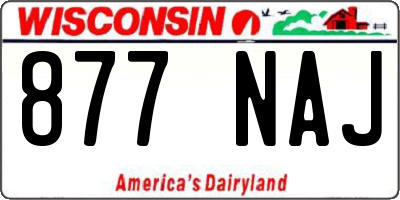 WI license plate 877NAJ