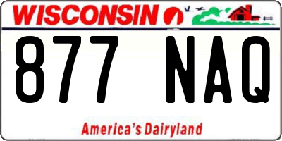 WI license plate 877NAQ