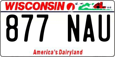WI license plate 877NAU