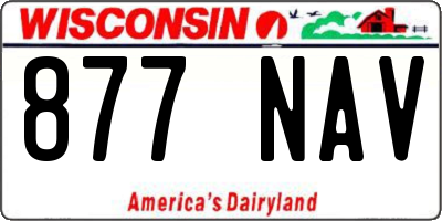 WI license plate 877NAV