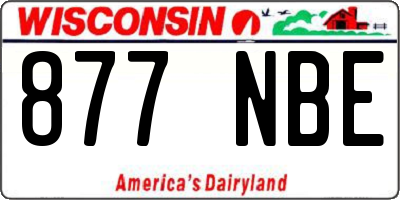 WI license plate 877NBE